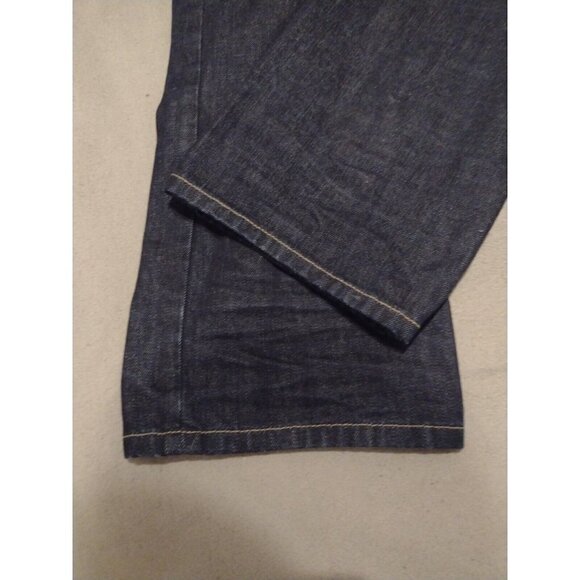 Jacob Davis Evan Slim Straight Leg Blue Denim Jeans True Size Is 42x35 Cotton - Picture 5 of 13
